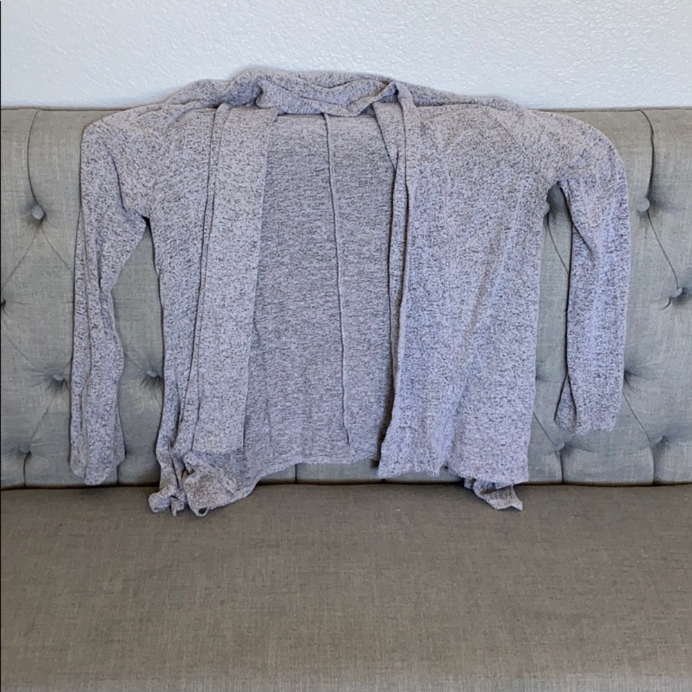 Grey mid length cardigan